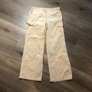 Vintage Tommy Hilfiger Roo Roo Beige Khaki Cargo Pants Size 10 Y2K Utility Style